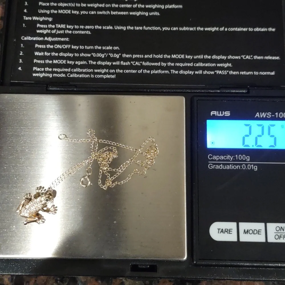 Diamond Frog Pendant Necklace, 14kt Yellow Gold - Picture 5 of 6